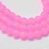 Baking Painted Imitation Jade Glass Round Bead Strands DGLA-Q021-10mm-45-1