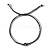 Stylish Minimalist Steel Bead Round Alphabet Double Rope Men's Bracelet GX4208-1-1