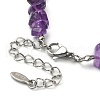 Natural Amethyst Chips Beaded Necklace & Stretc Bracelet SJEW-JS01281-01-2