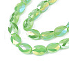 Electroplate Glass Beads Strands EGLA-S194-11A-B03-3