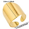 Minimalist 304 Stainless Steel Wide Band Cuff Open Rings for Women FL5775-2-1