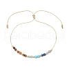 Chakra Theme Adjustable Natural Mixed Gemstone Braided Bead Bracelets for Women BJEW-JB11618-04-2