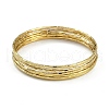 7Pcs Vacuum Plating 201 Stainless Steel Bangles Sets for Women BJEW-F476-03G-1