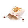 Christmas Theme Cotton Fabric Cloth Bag ABAG-H104-A03-3
