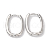Rectangle Brass Huggie Hoop Earrings for Women EJEW-U008-12P-1