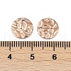 304 Stainless Steel Textured Disc Charms STAS-Q336-11B-RG-3