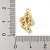 Rack Plating Brass Micro Pave Cubic Zirconia Pendants KK-P277-17G-3