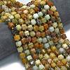 Natural Flower Amazonite Beads Strands G-K389-A65-01-2
