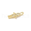 Brass Micro Pave Cubic Zirconia Pendants ZIRC-I356-17G-A07-2