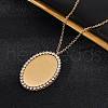304 Stainless Steel Micro Pave Cubic Zirconia Pendant Necklaces for Women NJEW-Z065-08G-03-2