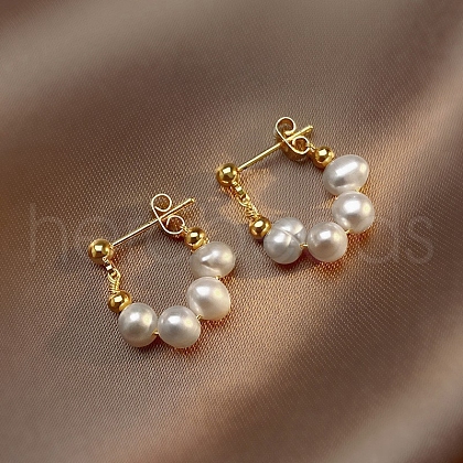 Imitation Pearl Beads Earrings WG80053-48-1