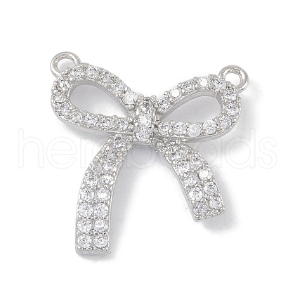 Brass Micro Pave Clear Cubic Zirconia Pendants KK-U008-01B-P-1