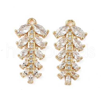Brass Micro Pave Cubic Zirconia Pendants KK-S531-14G-B-1