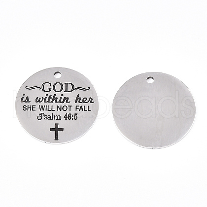Non-Tarnish 201 Stainless Steel Pendants STAS-T064-38P-30-1