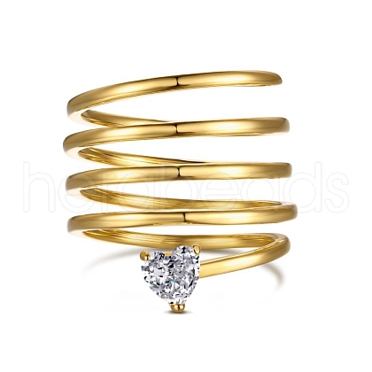 925 Sterling Silver Wrap Finger Rings RJEW-Z040-06G-1