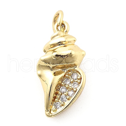 Brass Micro Pave Cubic Zirconia Pendants KK-Q029-02D-G-1