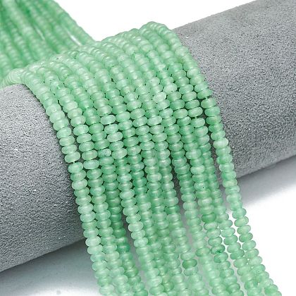 Natural Green Aventurine Beads Strands G-P575-A02-4x2mm-04-1