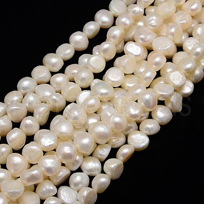 Natural Cultured Freshwater Pearl Beads Strands X-PEAR-L001-A-01-1