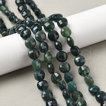 Natural Moss Agate Beads Strands G-C179-A53-03-1