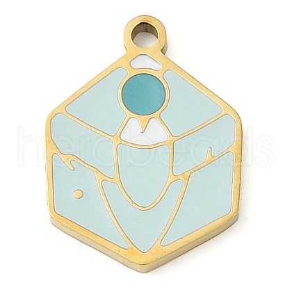 304 Stainless Steel Pendants STAS-F315-08G-01-1