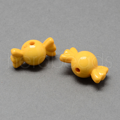 Solid Color Acrylic Beads SACR-R808-06-1