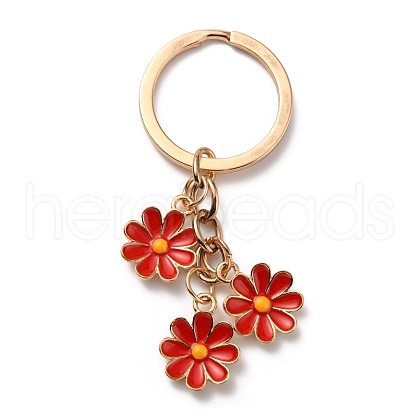 Cute Enamel Keychain KEYC-WH0025-048G-06-1