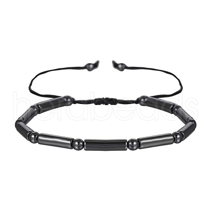 Synthetic Hematite Braided Bead Braeclet NW3929-3-1