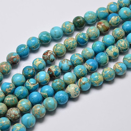 Natural Imperial Jasper Beads Strands X-G-I122-4mm-10-1
