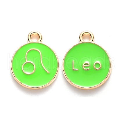 Alloy Enamel Pendants ENAM-S124-01A-06G-1