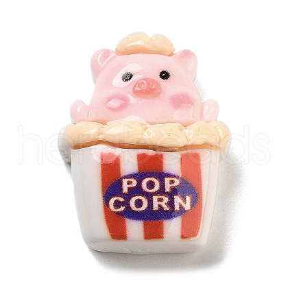 Pig Theme Opaque Resin Cabochons CRES-U002-02A-1