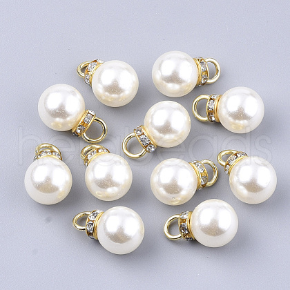 High Luster ABS Plastic Imitation Pearl Pendants RB-T011-01C-G-1