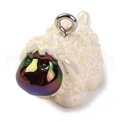 Animal Theme Resin Pendants RESI-S010-04D-1