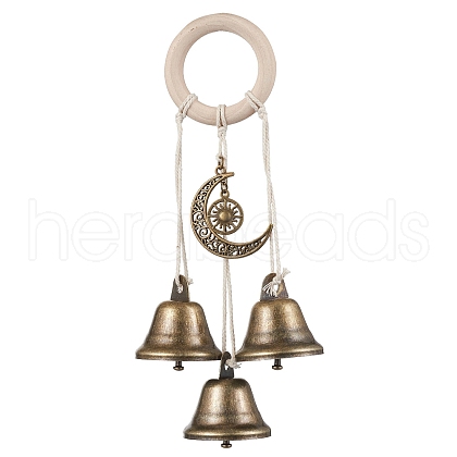 Iron Bell Pendant Decoration HJEW-JM02483-1