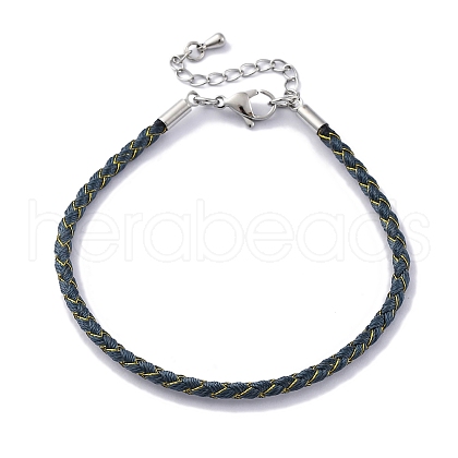 Polyester Cord Braided Bracelet Makings MAK-Z003-01P-06-1