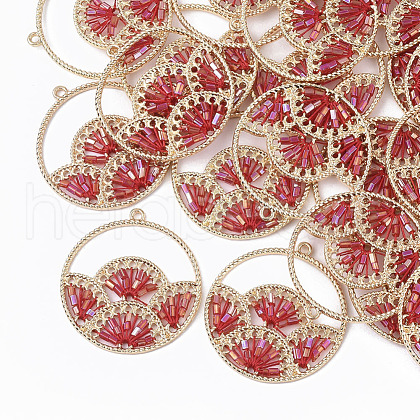 Polyester Thread Woven Pendants FIND-N004-002C-1