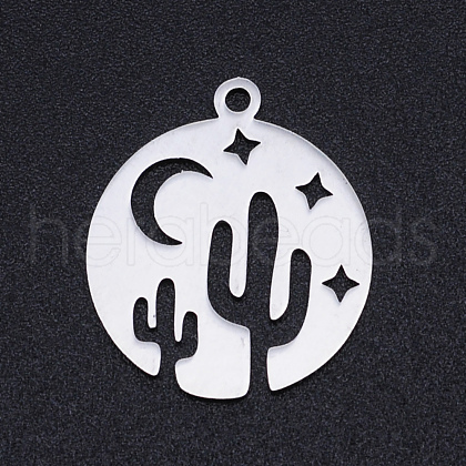 Non-Tarnish 201 Stainless Steel Laser Cut Pendants STAS-S105-T969-1-1