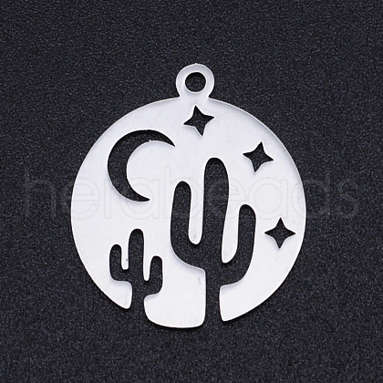 201 Stainless Steel Laser Cut Pendants STAS-S105-T969-1-1