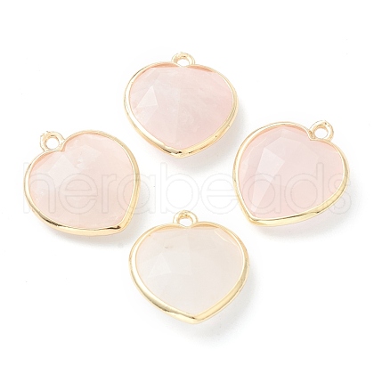 Natural Rose Quartz Pendants X-G-B009-03G-A-1