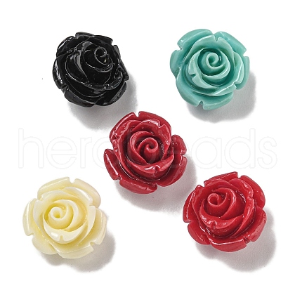 Synthetic Coral Dyed Carved Beads SHEL-I001-05D-1