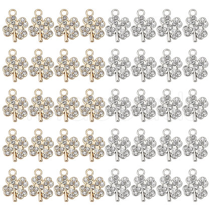 CHGCRAFT 40Pcs 2 Colors Alloy Pendants FIND-CA0006-74-1