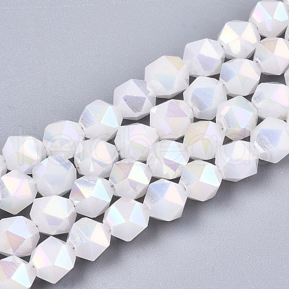 Electroplate Glass Beads Strands EGLA-T019-07C-1