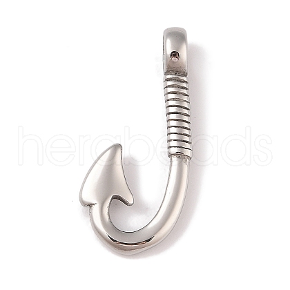 304 Stainless Steel Hook Clasps STAS-C109-13B-AS-1