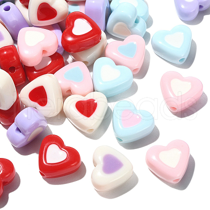 100Pcs Opaque Acrylic Beads SACR-CJ0001-25-1
