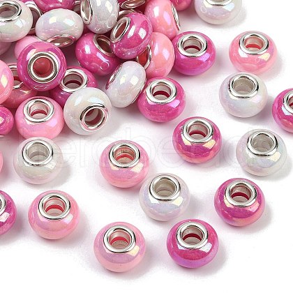 Opaque Resin European Beads RESI-C059-01C-1