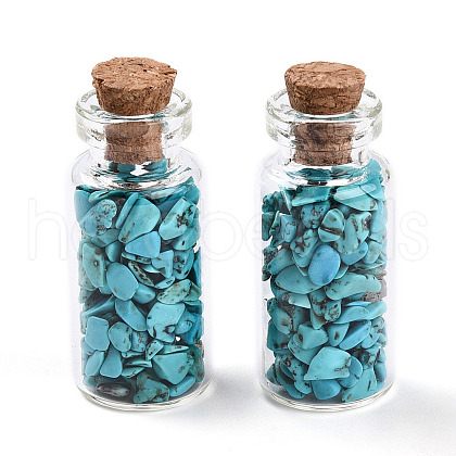 Glass Wishing Bottle Display Decorations AJEW-T013-02F-1