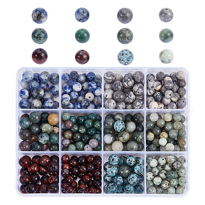  360Pcs 12 Styles Natural Mixed Gemstone Beads G-NB0004-09-1