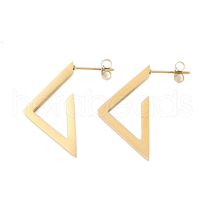 304 Stainless Steel Stud Earrings EJEW-S224-01G-03-1