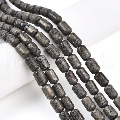 Natural Pyrite Beads Strands G-N346-01B-01-1
