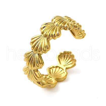 Ocean Beach Series 304 Stainless Steel Cuff Ring RJEW-Q820-02E-1