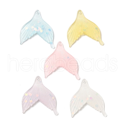 Transparent Resin Pendants FIND-Q092-02-1